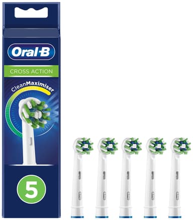 Oral-B Cross Action harjaspäät 321217 (5 kpl, valkoinen)