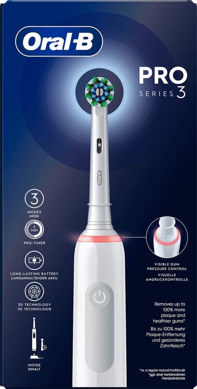 Oral-B Pro 3 sähköhammasharja (valkoinen)