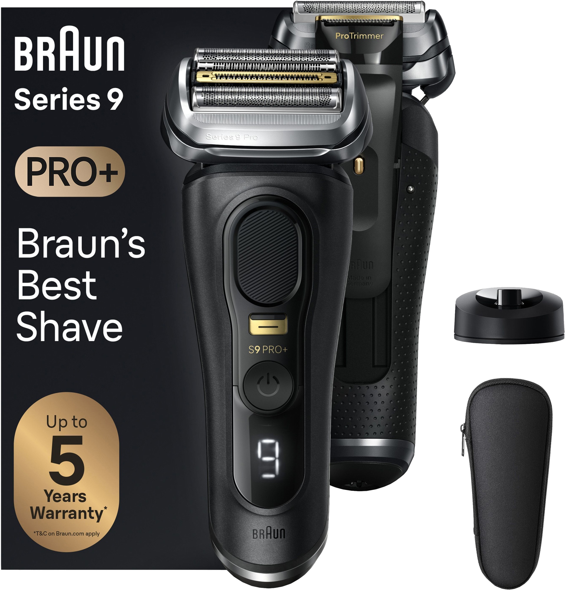 Braun Series 9 PRO+ parranajokone 9510s (musta) - Gigantti verkkokauppa