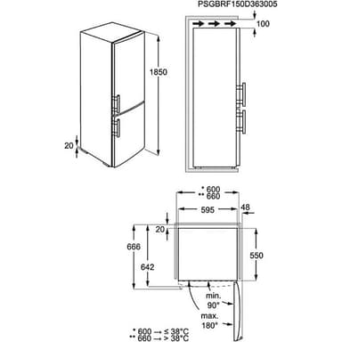 Electrolux jääkaappipakastin EN3453MOX
