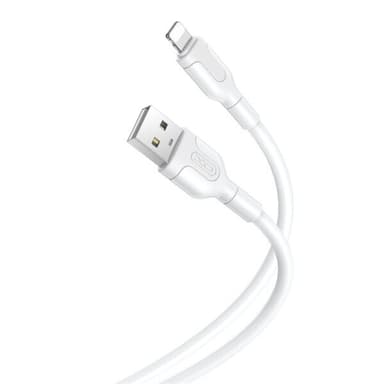 XO iPhonekabel - 1,0 m 2,1A Vit
