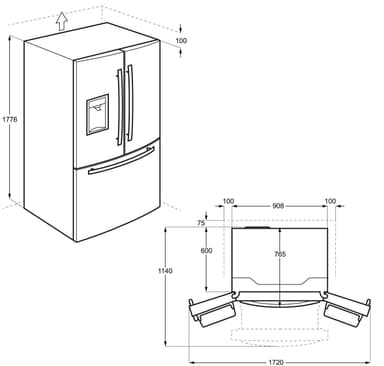 Electrolux French Door jääkaappipakastin EN6086JOX