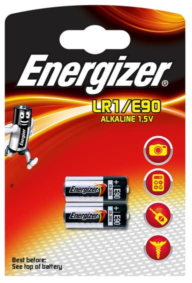 Energizer LR1/E90 alkaliparisto (2 kpl)