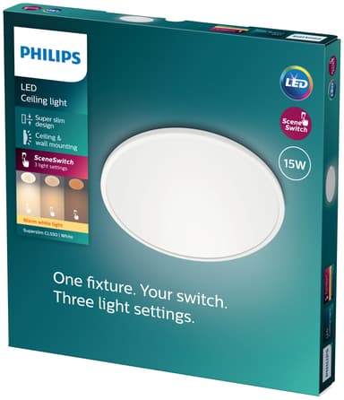 Philips Superslim kattovalaisin 15 W