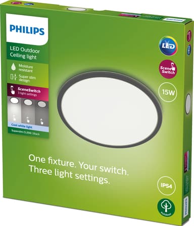 Philips SuperSlim kattovalaisin ulkokäyttöön 15 W