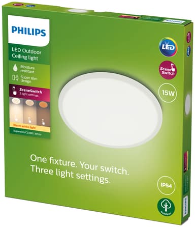 Philips SuperSlim kattovalaisin ulkokäyttöön 15 W
