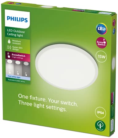 Philips SuperSlim kattovalaisin ulkokäyttöön 15 W