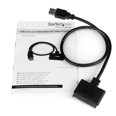 StarTech.com SATA till USB-kabel med UASP, Svart, CE, FCC, REACH, ASMedia - ASM1
