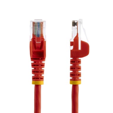 StarTech.com Cat5e Ethernet patchkabel med hakfria RJ45-kontakter - 5 m, Röd, 5