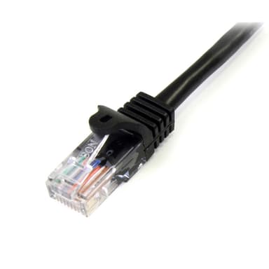 StarTech.com Cat5e Ethernet patchkabel med hakfria RJ45-kontakter - 0,5 m, Svart