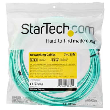 StarTech.com 7 m OM4 LC till LC-multiläge duplex fiberoptisk patchkabel, 7 m, OM4, LC, LC