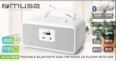M-32 DBW Radio portable DAB+ FM CD USB white