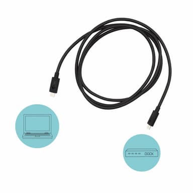i-tec TB3CBL150CM, Hankoppling, Hankoppling, 1,5 m, Svart, 40 Gbit/s, 100 W