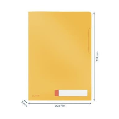 Sekretessmapp Leitz Cosy A4 PP gul 3/fp