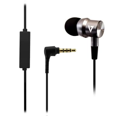 V7 HA111-3EB, Kabel, 20 - 20000 hz, Samtal/musik, 13,6 g, Headset, Silver