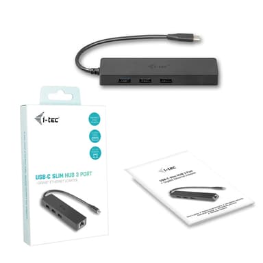 i-tec Advance C31GL3SLIM, USB 3.2 Gen 1 (3.1 Gen 1) Type-C, RJ-45, USB 3.2 Gen 1