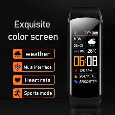 Bluetooth fitnessband with HR and BP sensor