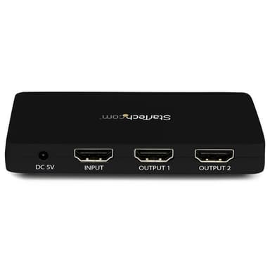 StarTech.com 4K HDMI-video-splitter med 2 portar – 1x2 HDMI-splitter med hölj