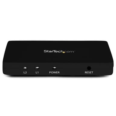 StarTech.com 4K HDMI-video-splitter med 2 portar – 1x2 HDMI-splitter med hölj