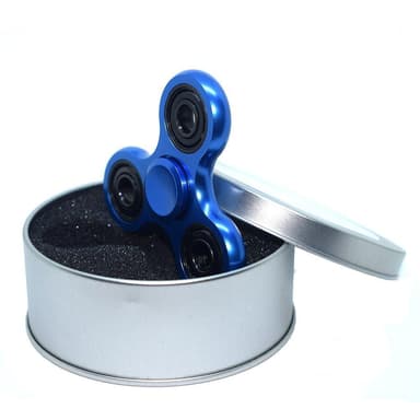 Fidget Spinner - Aluminium - Blå