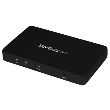 StarTech.com 4K HDMI-video-splitter med 2 portar – 1x2 HDMI-splitter med hölj