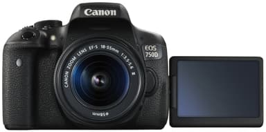 Canon EOS 750D järjestelmäkamera + 18-55mm DC + Irista