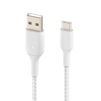 Belkin CAB002BT1MWH, 1 m, USB A, USB C, Vit