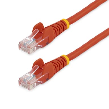 StarTech.com Cat5e Ethernet patchkabel med hakfria RJ45-kontakter - 5 m, Röd, 5