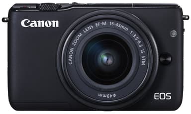 Canon EOS M10 kamera + 15-45 mm objektiivi (musta)