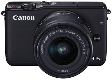 Canon EOS M10 kamera + 15-45 mm objektiivi (musta)