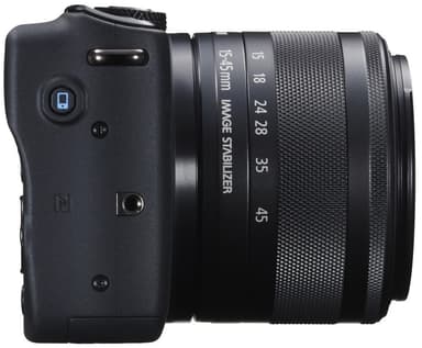 Canon EOS M10 kamera + 15-45 mm objektiivi (musta)