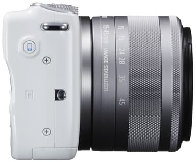 Canon EOS M10 kamera + 15-45 mm objektiivi (valkoinen)