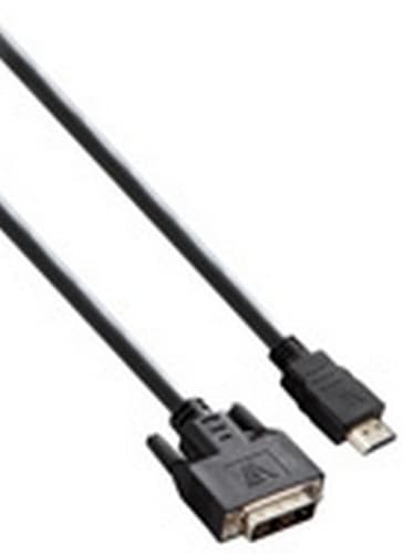 V7 V7E2HDMIDVID-02M, 2 m, DVI-D, HDMI, Nickel, Svart, Hane/Hane
