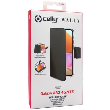 Lompakkokotelo Galaxy A32 4G SM-A325F musta
