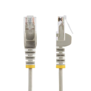 StarTech.com 0,5 m CAT6-kabel - Tunn - Ej hakfria RJ45-kontakter - Grå, 0,5 m,