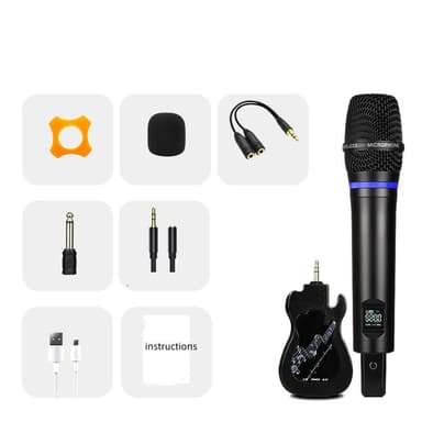 Langaton mikrofoni Bluetooth Reverb Android-porttikaapelilla Monivärinen