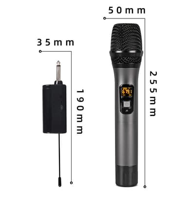 Langaton mikrofoni Bluetooth Reverb Android-porttikaapelilla Monivärinen