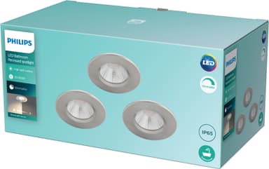 Philips Dive Ceiling uppovalaisin 5,5 W 3 kpl (hopea)