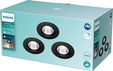 Philips Dive Ceiling uppovalaisin 5,5 W 3 kpl (musta)