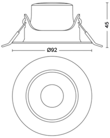Philips Impala Ceiling valaisin 6 W 3 kpl (valkoinen)