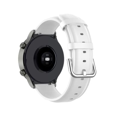 Pyöreähäntäinen aito nahkaranneke Ranneke Huawei kellolle 22mm Valkoinen Huawei watch4/Huawei watch4 pro/Huawei watch GT3 SE/Huawei Watch Buds/Huawei watch3 pro new/Huawei watch GT3 PRO 46MM/Huawei watch GT Runner/Huawei wa