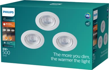 Philips Impala Ceiling valaisin 6 W 3 kpl (valkoinen)
