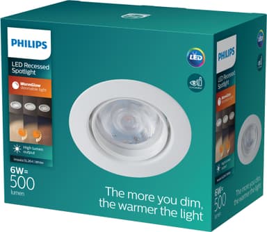 Philips Impala Ceiling valaisin 6 W 1 kpl (valkoinen)