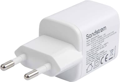 Sandstrøm USB-C 30 W GaN laturi + USB-C kaapeli