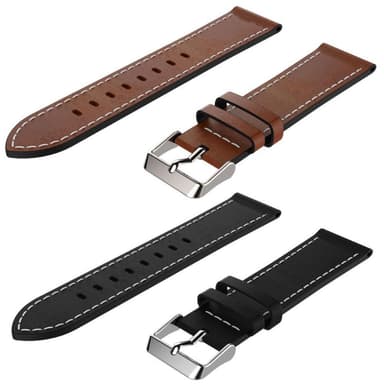 SKALO Ranneke nahkaa Samsung Watch 5 44mm - Ruskea