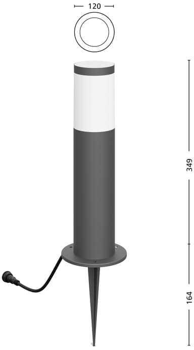 Philips GardenLink LV Utrecht Pedestal ulkovalaisin 6 W (lämmin)