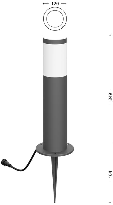 Philips GardenLink LV Utrecht Pedestal ulkovalaisin 6 W (viileä)