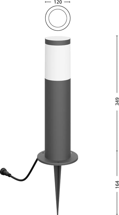 Philips GardenLink LV Utrecht Pedestal ulkovalaisinsarja 24 W (3 kpl)