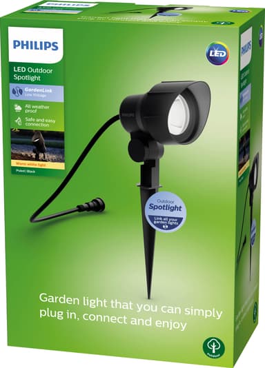 Philips GardenLink LV Spot ulkovalaisin 6 W (musta)