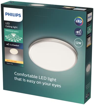 Philips Twirly plafondi 12 W (harmaa)